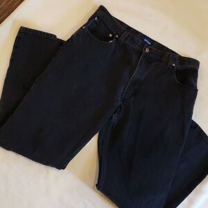 Basic Editions Men's 100% Cotton Black Denim Jeans, Size 36" Waist, 32" Inseam